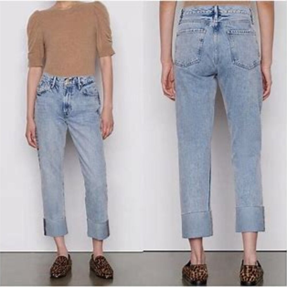 NWOT FRAME Le Piper Wide Cuff Jean